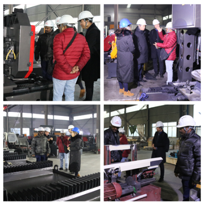 印度客戶蒞臨金鋒鋸業(yè)選購帶鋸床、帶鋸條